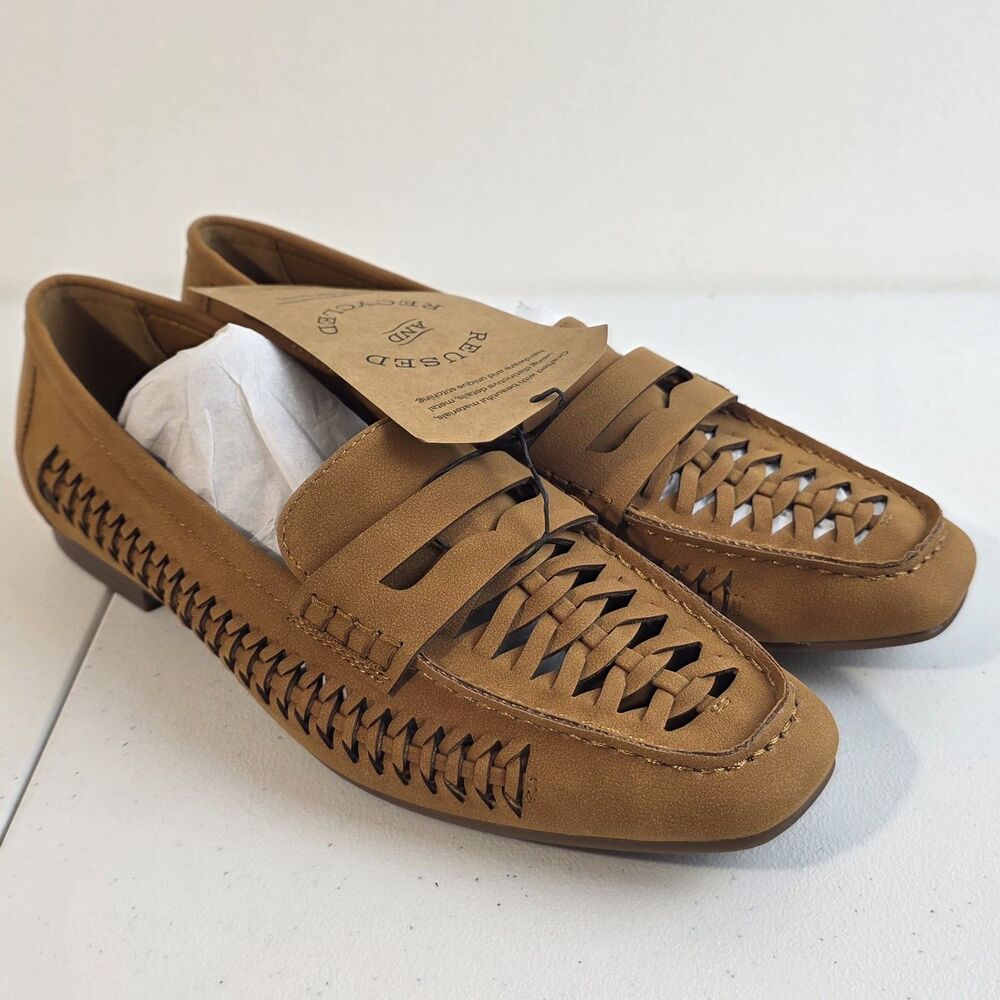 Frye and Co Florys Cognac Moc Closed Toe Slip On Loafers Shoes Womens size 9.5 M